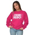 thumbnail image 5 of Breast Cancer Chemo Hero BCA Heart Women Crewneck Sweatshirt Brisco Brands X, 5 of 6