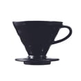 thumbnail image 1 of HARIO KDC-02-B V60 - Gotero de café transparente 02, modelo Kasuya, 14 fl oz (400 ml), negro HARIO NA, 1 of 4
