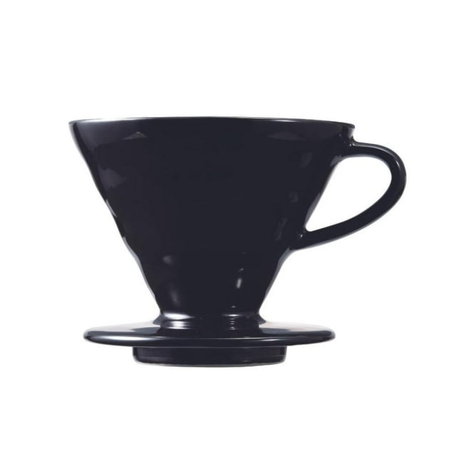 HARIO KDC-02-B V60 - Gotero de café transparente 02, modelo Kasuya, 14 fl oz (400 ml), negro HARIO NA