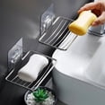 thumbnail image 4 of SHISUYAN 2 Pcs Porte-Savon en Acier Inoxydable Adhésif Mural Porte-Savon, 4 of 9