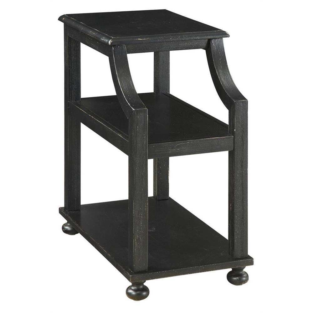 Rectangle Chairside Accent Table in Black Finish