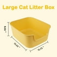 thumbnail image 6 of Large  Litter Box with High Sides, Boxes for Indoor Cats, Litter Pan for Kitty,Litter Box with Low Entry,Easy to Clean,Anti-Splashing (White), 6 of 7