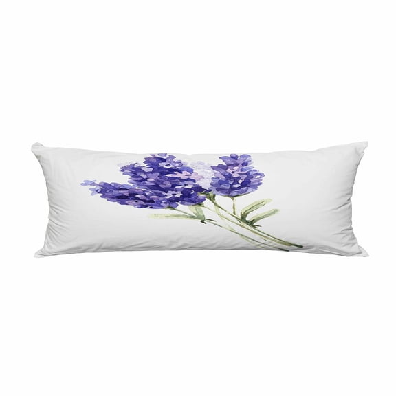 ECZJNT Wildflower lavender flower Pillow Cover Body Pillowcase Pillow Protector 20x60 Inch