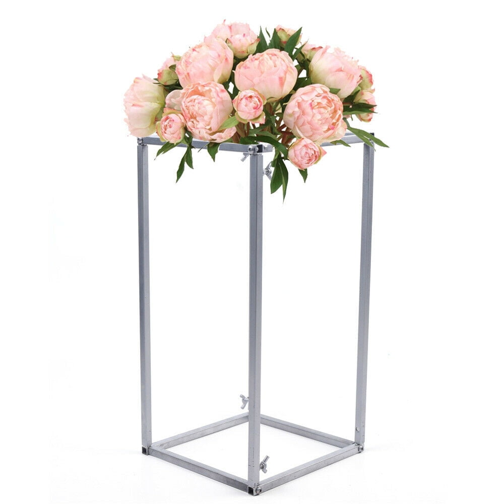 Flower Vases Floor Vase Column Stand 11Pcs Metal Road Lead Silver Wedding Decor 