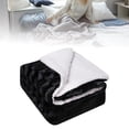 thumbnail image 4 of Manta decorativa de lana Macarena Suave y elegante 152x127cm Negro, 4 of 8