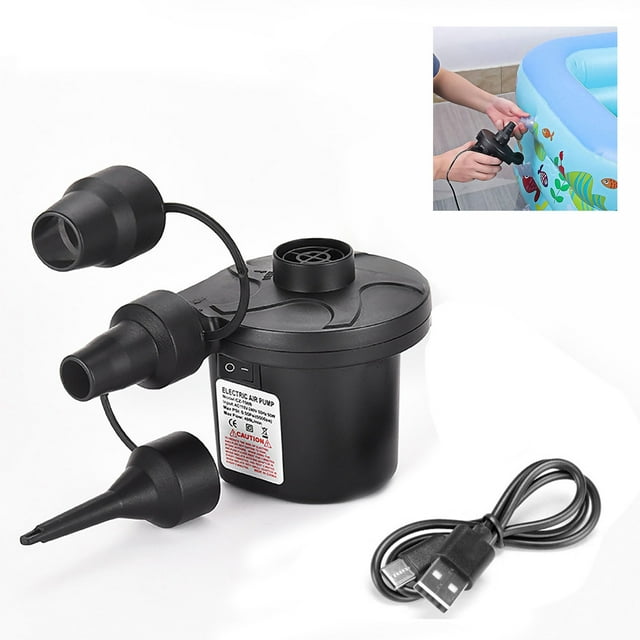 TFixol Portable Lithium Battery Electric Air Pump for Home, Car, and Outdoor Use - Fast Inflation and Deflation with 3 Adapters - 198E Model
