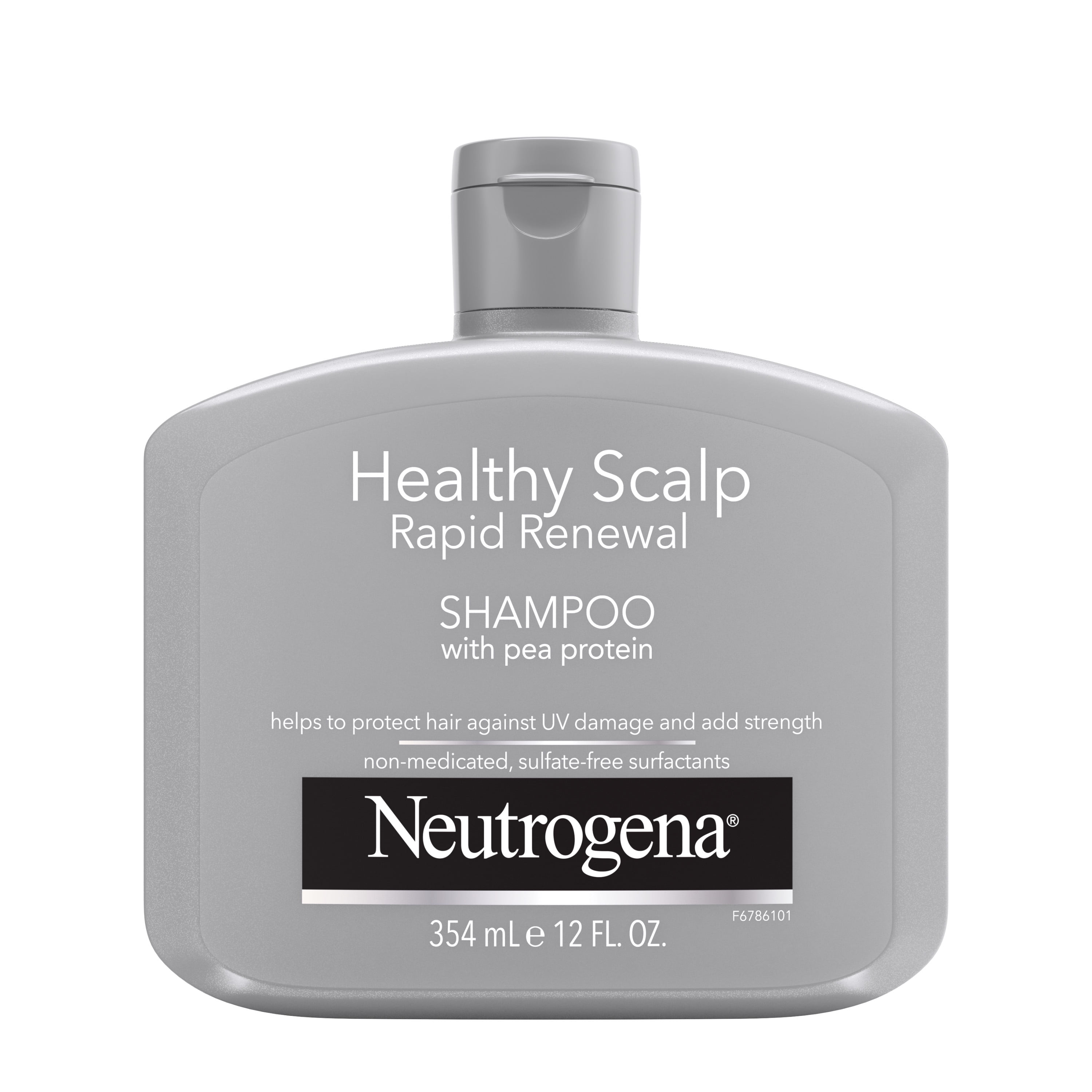 Neutrogena Healthy Scalp Rapid Renewal Shampoo with Pea Protein, UV Damage Protecting Shampoo for Strong Healthy-Looking Hair, 12 Fl Oz