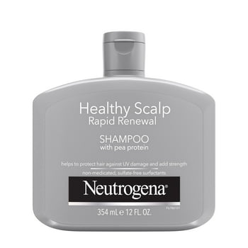Neutrogena y Scalp Rapid Renewal Shampoo with Pea Protein, UV Damage Protecting Shampoo for Strong y-Looking Hair, 12 Fl Oz