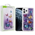 thumbnail image 3 of Airium Glitter Hybrid Protector Cover for Apple iPhone 11 Pro - Butterfly Dancing & Purple Quicksand (Hearts), 3 of 6