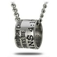 thumbnail image 2 of Shields of Strength Men's Stainless Steel Duck Band Necklace Inscribed with Philippians 4:13 Bible Verse for Hunters - Christian Gift by Shields of Strength, 2 of 4