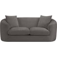 thumbnail image 3 of Meridian Furniture Penelope Grey Chenille Fabric Loveseat, 3 of 15