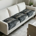 thumbnail image 3 of COEQINE 3 Piece Sofa Seat Cushion Cover Stretch Couch Cushion Slipcover Non-Slip Sofa Couch Cover Sets for Sectional Armchair Chair Loveseat Decor, Marble Black Gray, 3 of 8