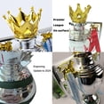 thumbnail image 4 of 4 Sizes Silver European England Soccer League Champion Trophy with Keychain for Fan Collectibles Souvenir Home Office Decor Ornament,silver, 4 of 8