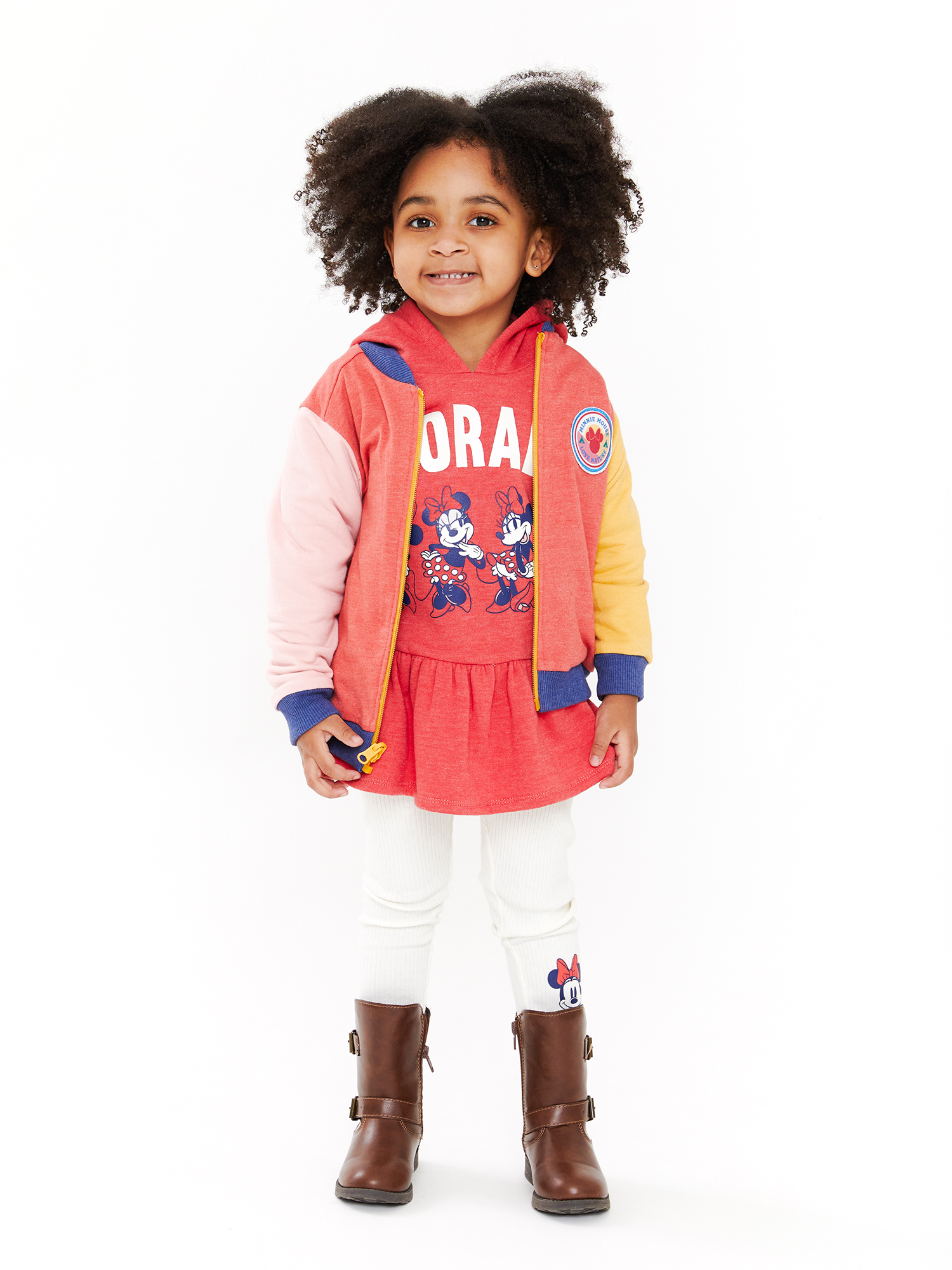 Minnie Mouse Baby and Toddler Girls Reversible Denim Jacket, Sizes 12M-5T