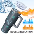 thumbnail image 5 of OBREWU Paw Prints and Bones Tumbler with Handle and Lid,Paw Prints and Bones 40oz Double Wall Vacuum Insulated Tumbler,Cups Gift for Women and Men, 5 of 7