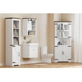 thumbnail image 3 of 2024 New Freestanding Tall Corner Storage Cabinet, Bathroom Floor Storage Cabinet with Doors and Adjustable Shelves, Organizer for Bathroom, Kitchen, Living Room, 3 of 7