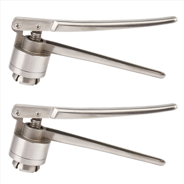 2X Engarzadora de Viales Manual de Acero Inoxidable Máquina de Sellado Manual para Prensar Tapas Abatibles de 20 mm para Tapas de Aluminio