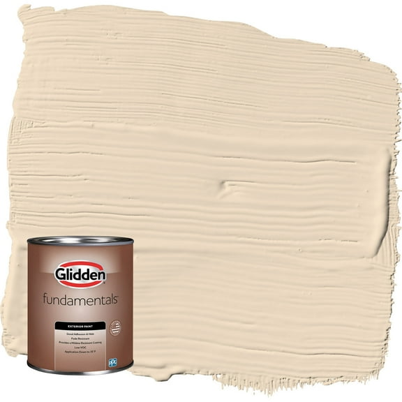 Glidden Fundamentals Antique Parchment / Beige Semi-Gloss Exterior Paint, 1 Quart