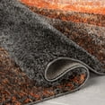 thumbnail image 5 of Well Woven Luze Orange Grey Hourglass Waves Geometric Thick Soft Plush 3D Textured Shag (2'7" x 9'10"), 5 of 8
