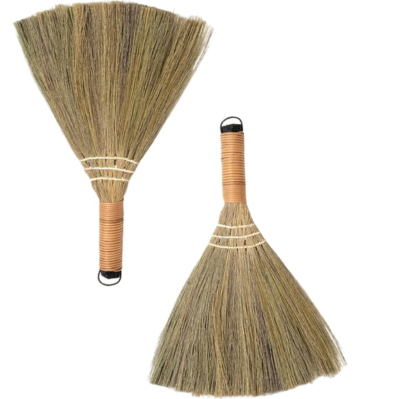 ACDANC Broom for Kids Set of 2,2.6 Inch- Vietnamese Natural Straw Soft Broom - Small Broom