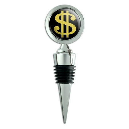 

Dollar Sign Gold and Black Wine Bottle Stopper