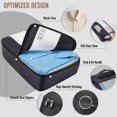 thumbnail image 4 of Veken - Juego de 8 cubos de embalaje para maletas, elementos esenciales de viaje para equipaje de mano, organizador de bolsas para accesorios de viaje, en 4 tamaños (extra grande, grande, mediano y pe, 4 of 9