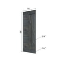 thumbnail image 4 of L Series 30in. X 84in. Carbon Gray Finished DIY Knotty Pine Wood Sliding Barn Door With Hardware Kit, 4 of 5
