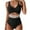 Black, variant on Coorders No Boundaries One Piece Swimsuit, Women's Tummy Control Cutout High Waisted Scoop Neck Trim Bathing Beach Swimsuit,Black,L
