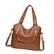 thumbnail image 5 of Bolso de hombro para mujer, suave, de piel sintética, elegante, para teléfono, cosméticos y viajes. Marrón, 5 of 8