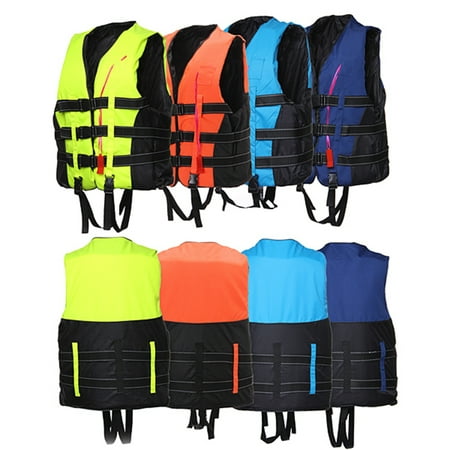 CAMTOA Traditional Life Vest Life Jacket Vest-PFD Fully Enclose Polyester Foam With Whistle For Adult Jet Skiing Boating Surfing Water Fishing Rescuing