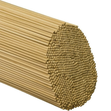 Bamboo Dowels Woodpeckers 1/8 Inch x 12 Inch Wooden Dowel Rods - Unfinished Hardwood Dowels For Crafts & Woodworking ( Pack Of 100 ) ()