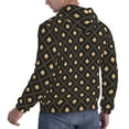 thumbnail image 3 of Hoodies for Men - black golden spades checkered Long Sleeve Comfrt Men'S Fashion Hoodies & Sweatshirts, Sweatshirts for Men Hoodies Pullover Clothing Clothes with Pouch, 3 of 7