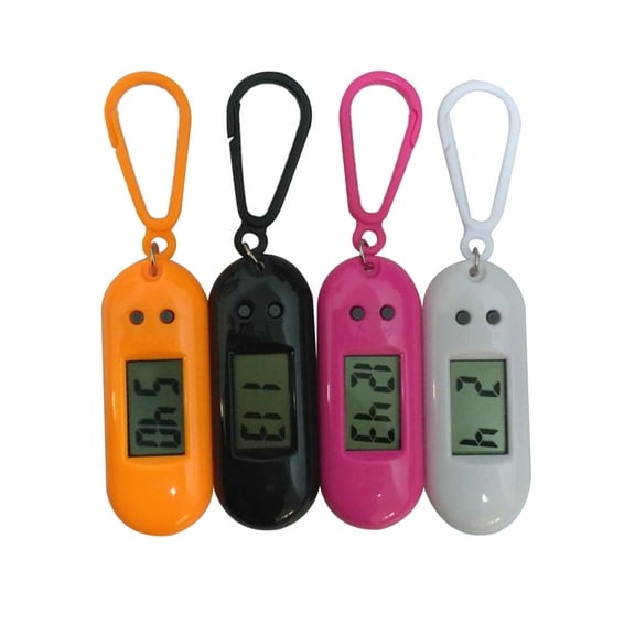 OUNONA Simple Pocket Watch with Keychain Design Made of Plastic Assorted Color Great for Time Display and Gift Ideas
