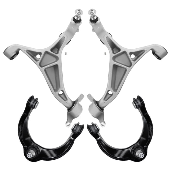 Detroit Axle - 4pc Front Control Arms for 2016-2024 Dodge Durango 2016-2021 Jeep Grand Cherokee 2022 Grand Cherokee WK, Lower Upper Control Arms with Ball Joints Assembly Suspension Replacement