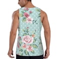 thumbnail image 3 of Easygdp Vintage Floral Men's Tank Top, Sleeveless Muscle T Shirts, Breathable, Quick-Dry, Loose for Gym, Running, Fitness - 3X-Large, 3 of 9