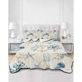 thumbnail image 3 of Nautical Coastal Full Size Down Alternative Comforter, Lightweight Comforter Quilt Bedding Set with Pillow Shams Vintage Beach Octopus Turtle Jellyfish All Seasons Bed Comforter Duvet Insert 78"x90", 3 of 7
