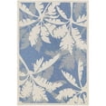 thumbnail image 1 of Couristan Monaco Indoor/Outdoor Area Rug for Patios, Decks, Kitchens, and Laundry Rooms, All-Weather, Pet-Friendly and Easy to Clean, Coastal Flora Pattern in Ivory-Sapphire Blue, 5'10" x 9'2", 1 of 3