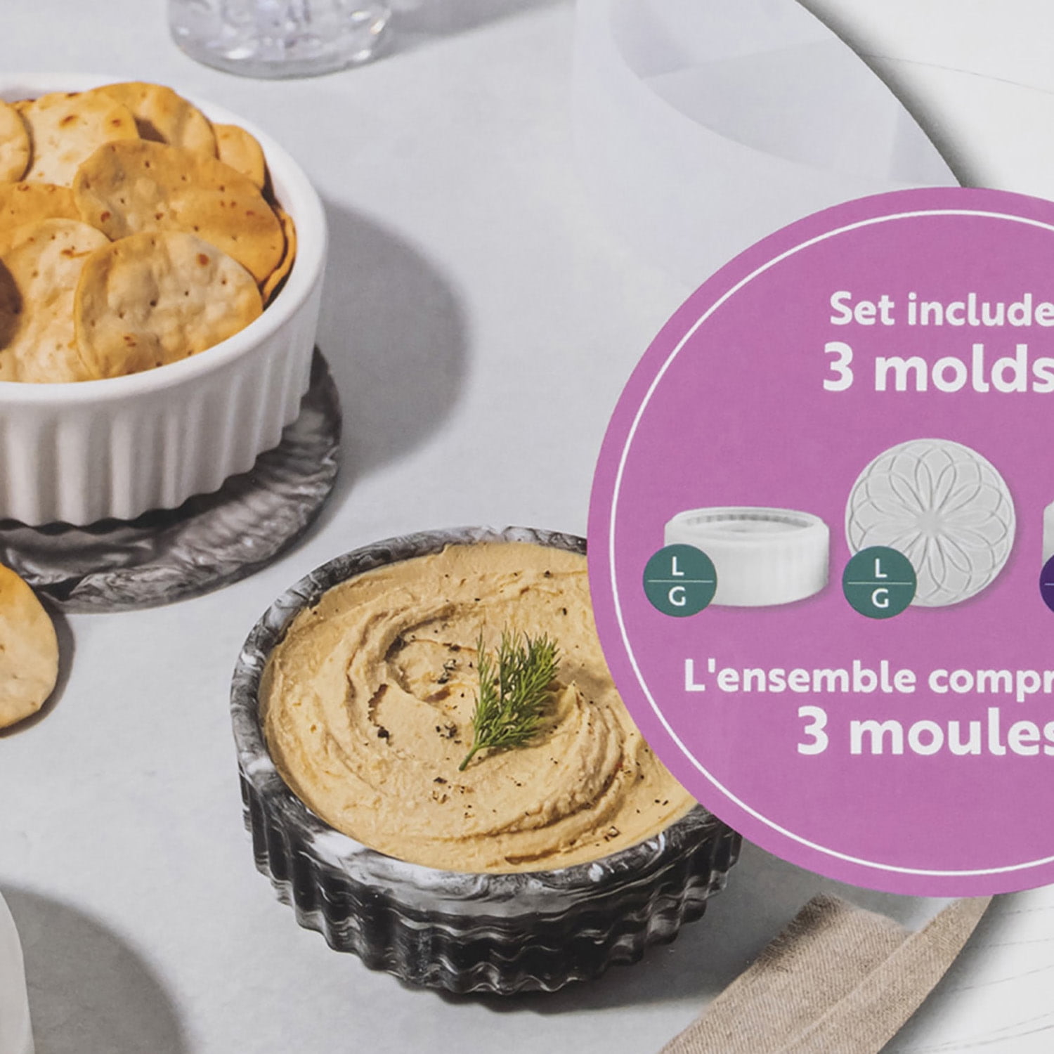 Brea Reese Mix2Mold: Molds Value Set - Kitchen 3pc - Silicone-Durable-Reusable, Non-Stick, For Resin Craft Projects, DIY Trivet, Ramekin & Snack Dish