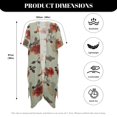 thumbnail image 6 of HELLHERO Watercolor Floral Kimono Swimsuit Cover Up - Lightweight Breathable Beachwear for Summer Vacation & Poolside - Elegant Loose Fit for Women, 6 of 6