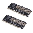 thumbnail image 1 of Adaptador 2x M.2 NVMe SSD NGFF a PCIE 3.0 X16 Tarjeta de interfaz M Key Compatible con PCI Express 3.0 x4 Tamaño m.2, 1 of 8