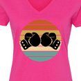 thumbnail image 4 of Inktastic Kickboxing Boxing Gloves Women's V-Neck T-Shirt, 4 of 5