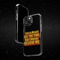 thumbnail image 6 of DistinctInk Clear Hybrid Case for Apple iPhone 15 Pro Max (6.7" Screen) - Lie To Myself But Never Believe Me - Shockproof Protection, 6 of 9