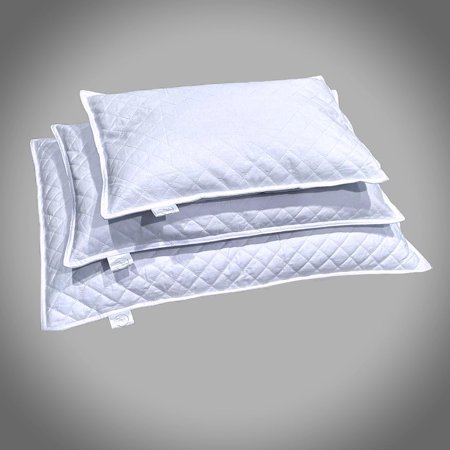 Buckwheat Hull Pillow (Large), Natural Cooling Filling, Firm Support, Deep Comfort, 100% Cotton Case, Organic Hulls