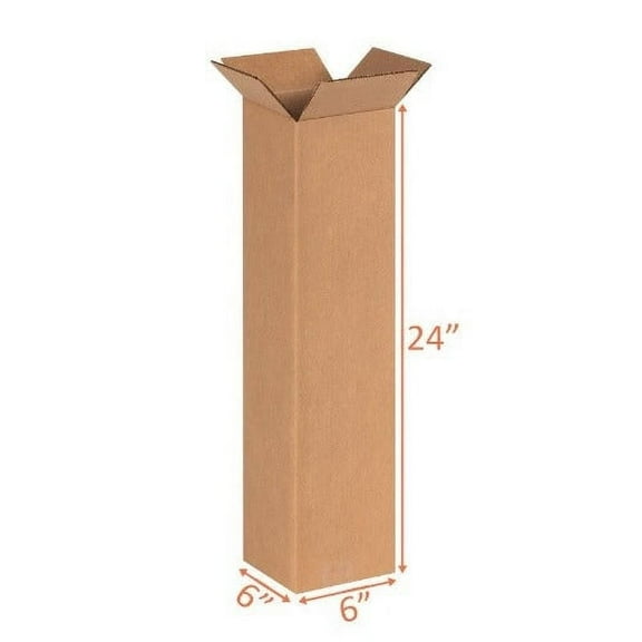 (2 Pack) 6x6x24 Shipping and Packing Box -  (2 Boxes per Order)
