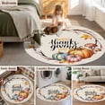thumbnail image 5 of Small Round Rug 3Ft Washable Non-Slip, Fall Pumpkins Circle Area Rugs for Living Room Bedroom, Thanksgiving Watercolor Branch Maple Leaf Indoor Floor Mats Carpet Runner for Home Decor, 5 of 8