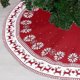 thumbnail image 4 of Falda del árbol de Navidad Árbol de Navidad Falda del árbol de punto Decoraciones navideñas Falda roja del árbol de Navidad, 4 of 5