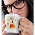 thumbnail image 2 of 3drose, Happy Thanksgiving with Turkey Holding the Pumkin, 11oz Magic Transforming Mug, 2 of 7