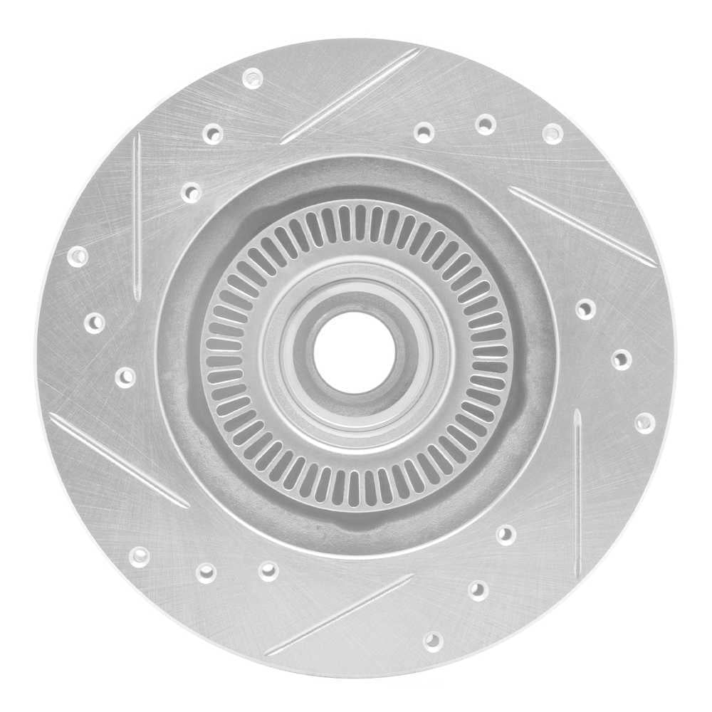 Dynamic Friction Company 631-54138R DFC Brake Rotor - Drilled And Slotted - Silver