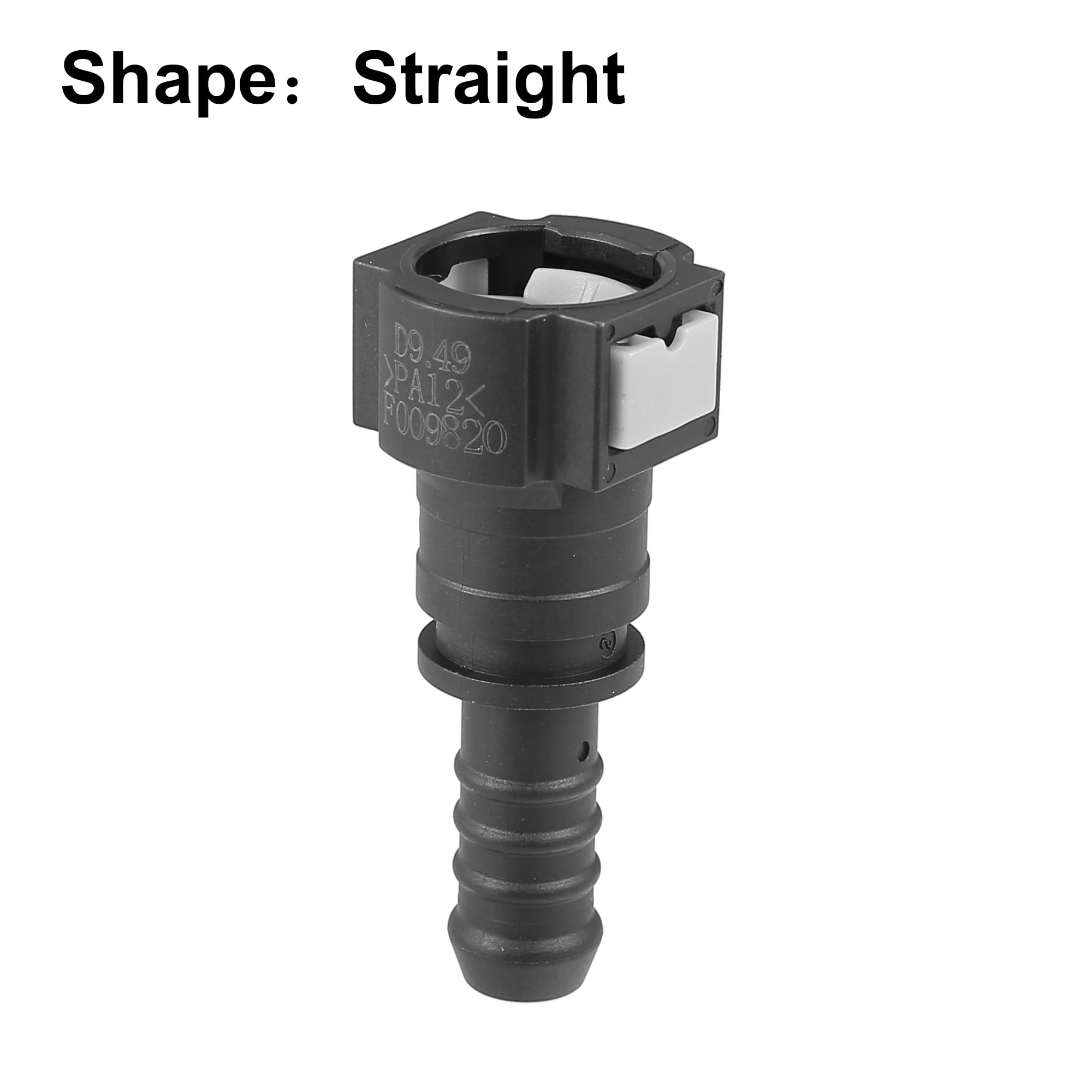Unique Bargains 2pcs Fuel Line Straight Push-On Barb Adapter Connector 3/8-3/8in