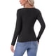 thumbnail image 3 of Camisetas térmicas para mujeres INSPIRE CHIC, capa base de manga larga, ropa interior, tops de pijama de otoño e invierno, camiseta básica, color negro, 3 of 6